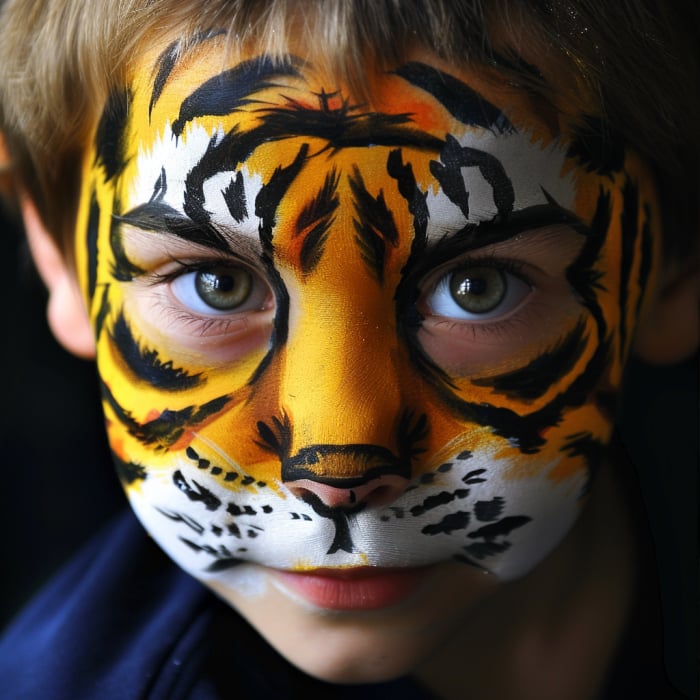 facepainting tiger